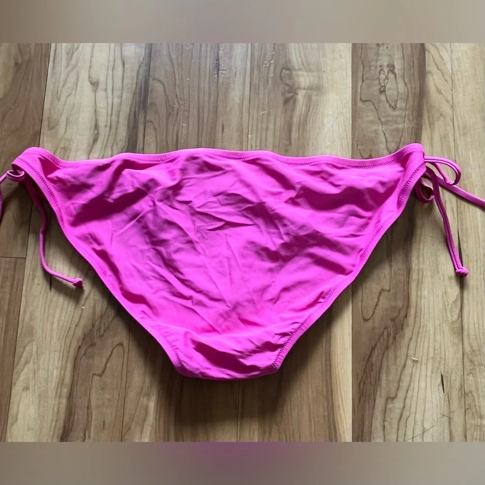 J.Crew Neon Pink Bikini Bottom Side Tie 3X NWT High Cut Swim Bottom